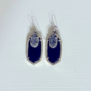 Kendra Scott Darcy Danielle Black Onyx & Drusy gold earrings
